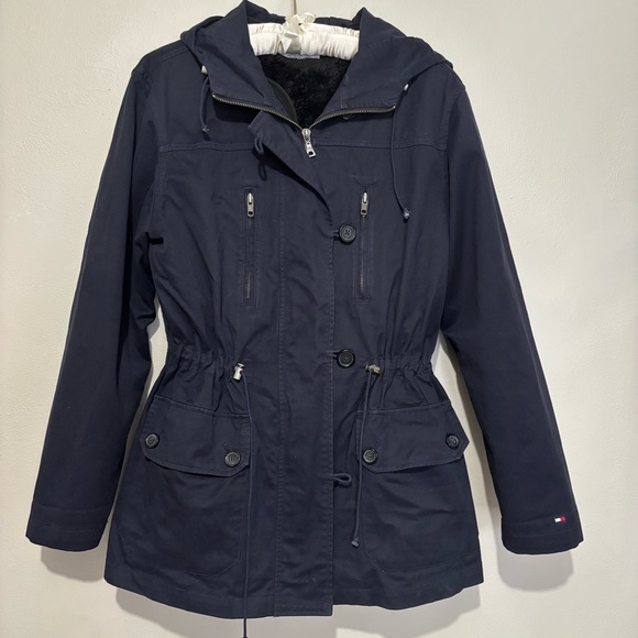 Vintage Y2K Tommy Hilfiger Fisherman Jacket Size Large Hooded Cargo - Picture 16 of 16